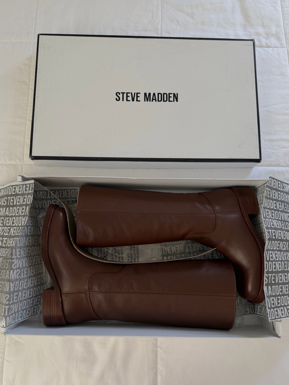 Brand New- Steve Madden Riggs Boot in Rust Leather Brown 👢🤎 - Picture 8 of 13